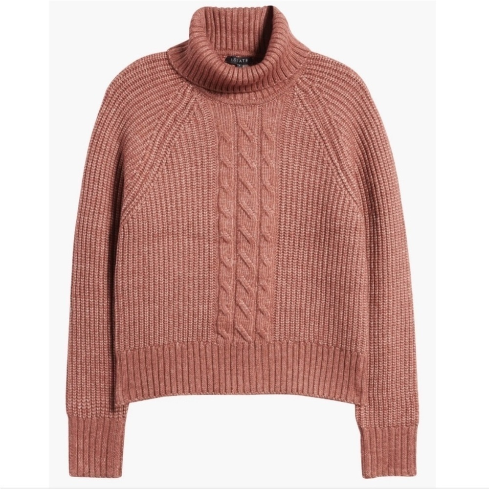 1 State | NWT Terra Earth Cutout Raglan Sleeve Turtleneck Back Sweater M